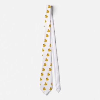 Rubber Duck Cute Fun Yellow Mens Neck Tie by roughcollie at Zazzle