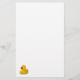 Rubber duck cute fun yellow stationery, paper