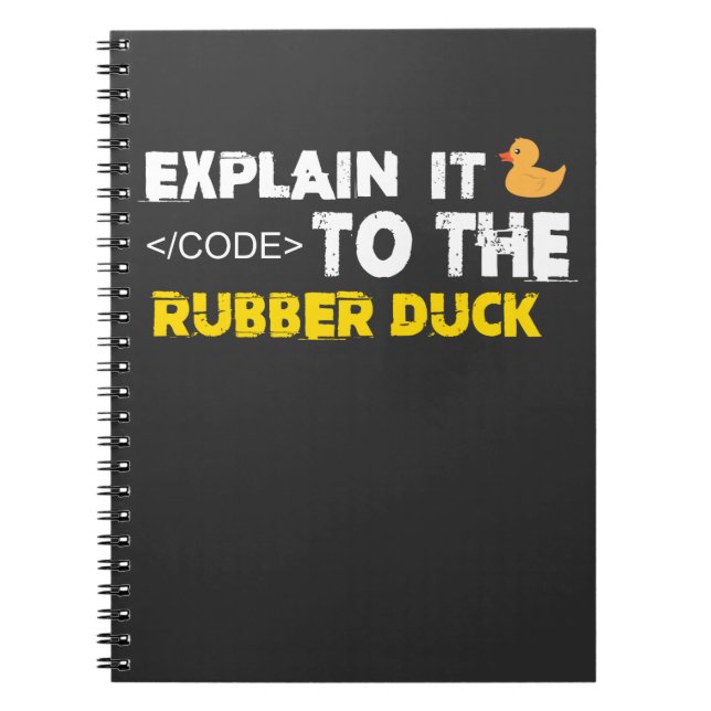 Rubber duck debugging Coder Software Engineering Notebook (Front)