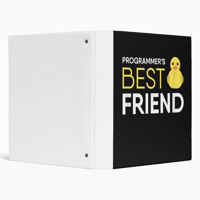 Rubber Duck Debugging Programmers Best Friend 3 Ring Binder (Background)