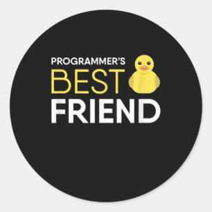 Rubber Duck Debugging Programmers Best Friend Classic Round Sticker
