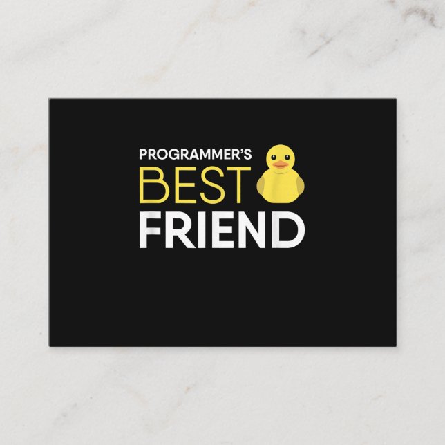Rubber Duck Debugging Programmers Best Friend Enclosure Card (Front)