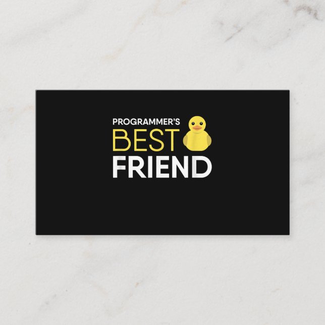 Rubber Duck Debugging Programmers Best Friend Enclosure Card (Front)