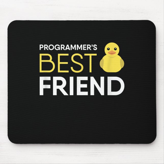 Rubber Duck Debugging Programmers Best Friend Mouse Pad (Front)