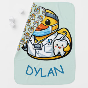 Rubber Duck Dentist Baby Blanket
