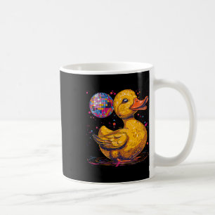 Rubber Duck Disco Ball Artwork Dancing Rubber Duck Coffee Mug