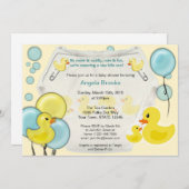 Rubber Duck Ducky Diaper Baby Shower Invitation (Front/Back)
