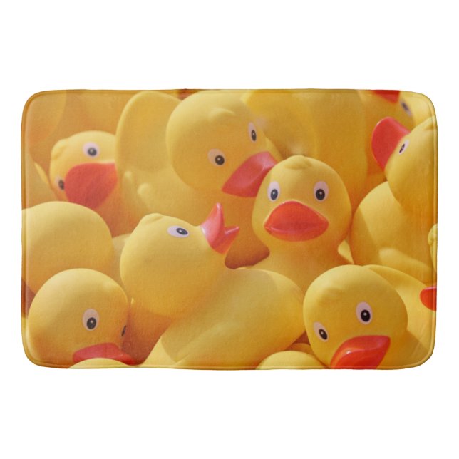 Rubber Duck Ducky Ducks Fun Bath Mat (Front)