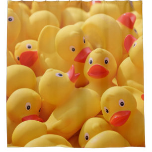 Rubber Duck Ducky Ducks Kid's Shower Curtain