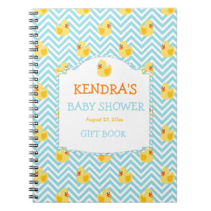 Rubber Duck Ducky Gender Neutral Baby Shower Notebook