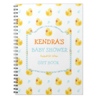 Rubber Duck Ducky Gender Neutral Baby Shower Notebook