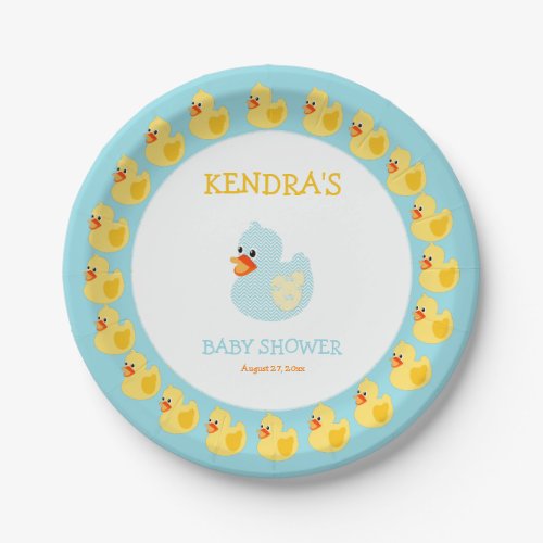 Rubber Duck Ducky Gender Neutral Paper Plates