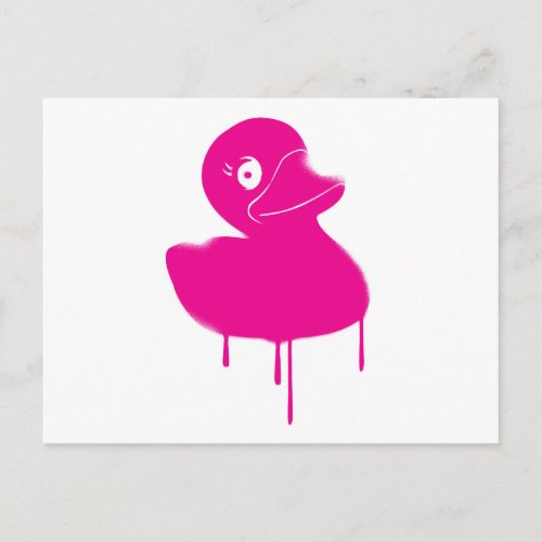 Rubber Duck Ducky Graffiti Art Postcard