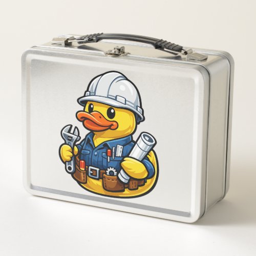Rubber Duck Engineer Metal Lunch Box