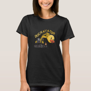 Rubber Duck Excavator  Construction Site Worker Dr T-Shirt