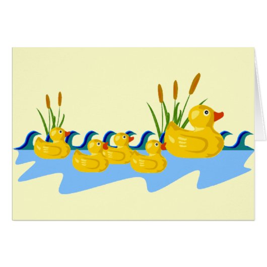 Rubber Duck Family Cards (Front Horizontal)