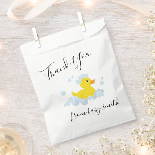 Rubber Duck Favor Bag (Clipped)