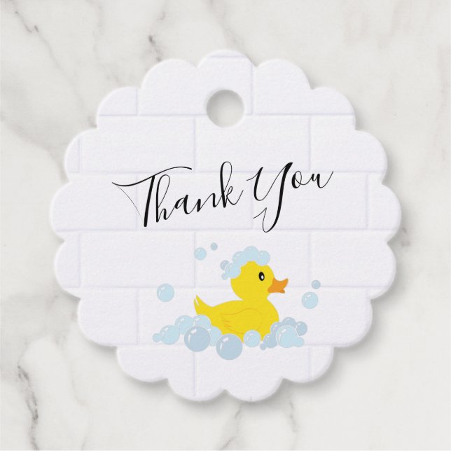 Rubber Duck Favor Tags (Front)