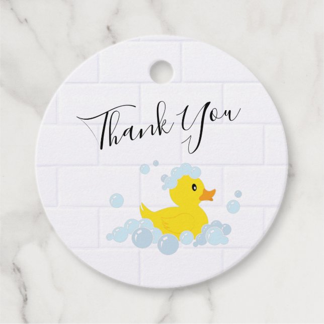 Rubber Duck Favor Tags (Front)