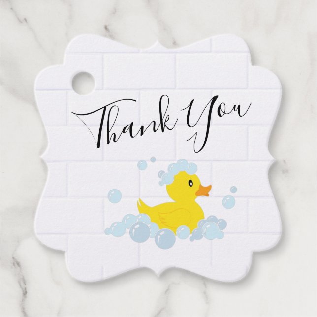 Rubber Duck Favor Tags (Front)
