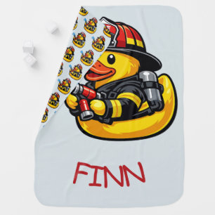 Rubber Duck Firefighter Baby Blanket