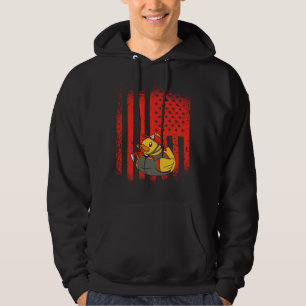 Rubber Duck Firefighter Kids Boys Girls US Ducky 4 Hoodie