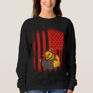 Rubber Duck Firefighter Kids Boys Girls US Ducky 4 Sweatshirt