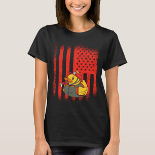 Rubber Duck Firefighter Kids Boys Girls US Ducky 4 T-Shirt