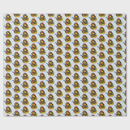 Rubber Duck Firefighter Wrapping Paper