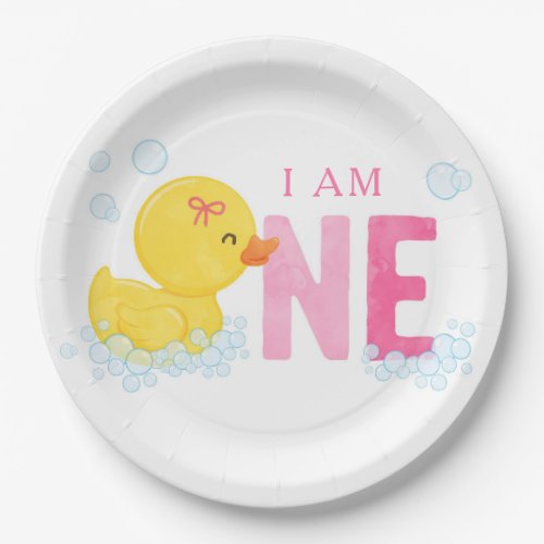Rubber Duck First Birthday Paper Plates