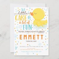 Rubber Duck First birthday Party Blue Yellow