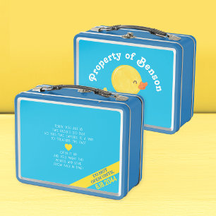 Rubber Duck First Birthday Time Capsule Lunch Box