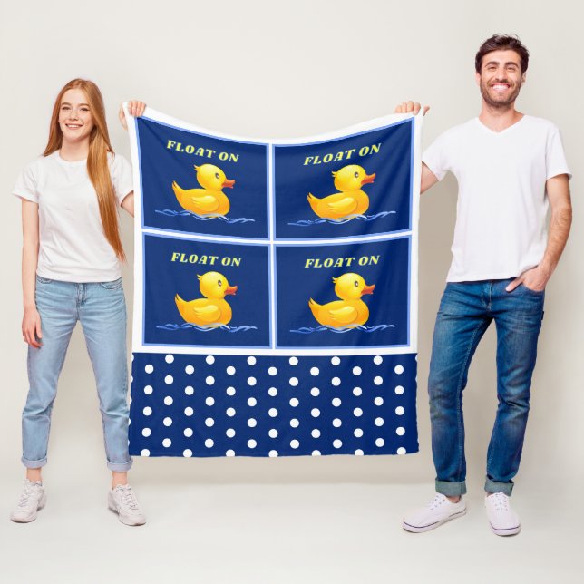 Rubber Duck | Float On Medium Fleece Blanket (In Situ)