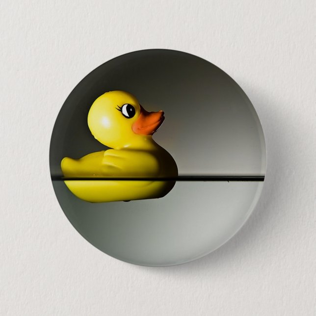 Rubber Duck Floating Pinback Button (Front)
