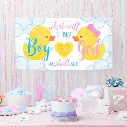 Rubber Duck Gender Neutral or Reveal Party  Banner