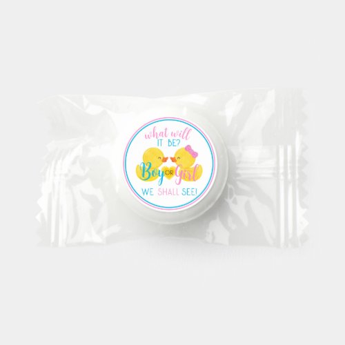 Rubber Duck Gender Reveal Life Saver Mints