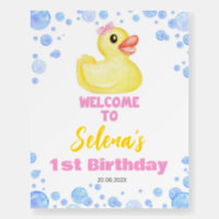 Potter's Printing Personalized Rubber Duck Girl Baby Shower Wrapping Paper