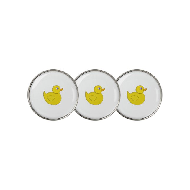 Rubber Duck Golf Ball Marker (3 Up)