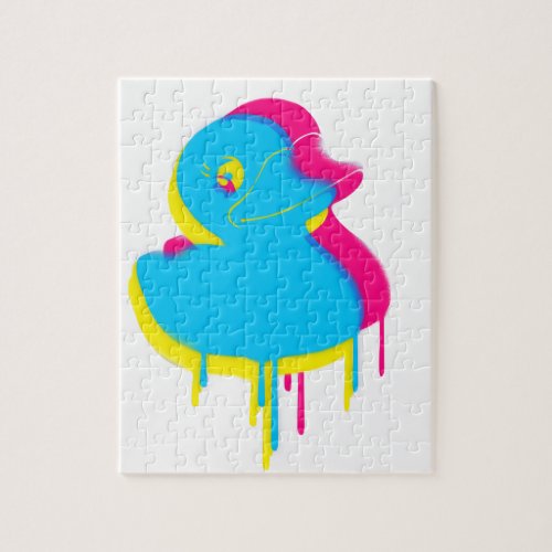 Rubber Duck Graffiti Pop Art Rubber Ducky Jigsaw Puzzle