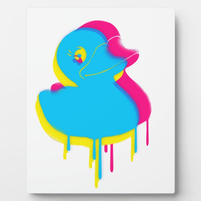 Rubber Duck Graffiti Pop Art Rubber Ducky Plaque (Front)