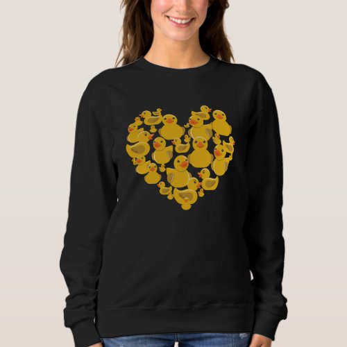 Rubber Duck Heart Ducky Quack Sweatshirt