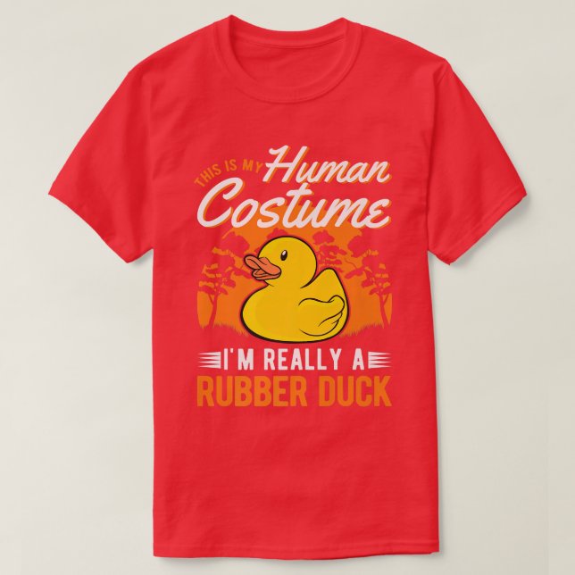 Rubber Duck Human Costume Halloween Rubber Duck Pr T-Shirt (Design Front)