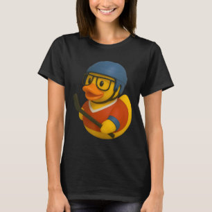 Rubber Duck Ice Hockey Player Ducky Duckie Men Wom T-Shirt