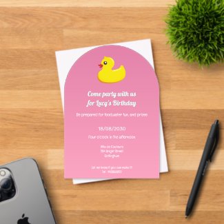  rubber  duck in pink  - birthday party