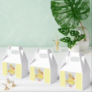 Rubber Duck in Pool Float Favor Boxes