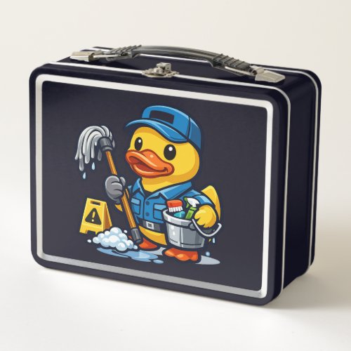 Rubber Duck Janitor Metal Lunch Box