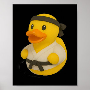 Rubber Duck Karate Ducky Duckie Men Women Kids Poster