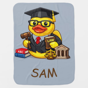 Rubber Duck Lawyer Baby Blanket