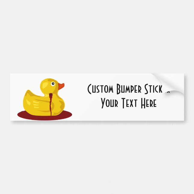Rubber Duck Neck Shot - Bleeding Rubber Ducky Bumper Sticker (Front)