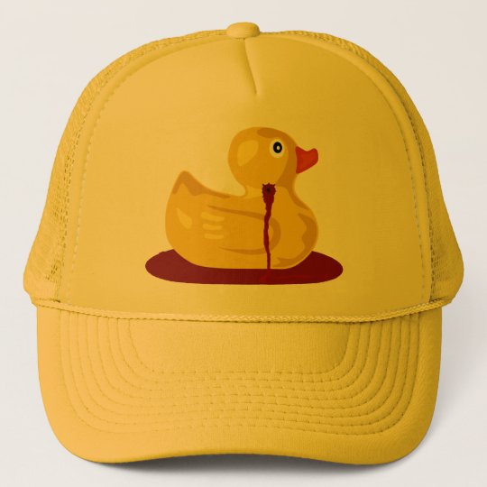 Rubber Duck Neck Shot Bleeding Rubber Ducky Trucker Hat